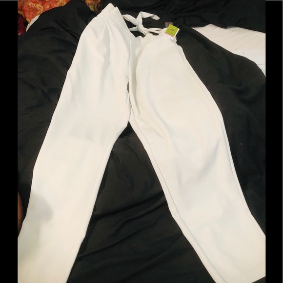 Classy paper bag waist dress pants. High rise. - Picture 1 of 5